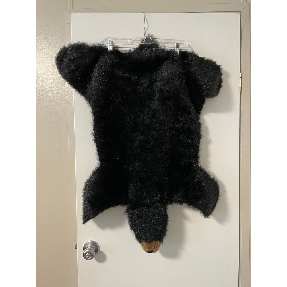 Carstens Plush Black Bear Kids Animal Rug Medium cabin outdoor